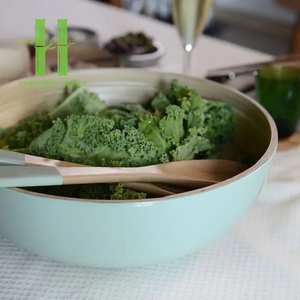 Bols de service à salade en bambou meilleure vente 2025 vaisselle en gros bol assiette OEM couleurs tailles emballage personnalisé du Vietnam fait à la main - Product Image 2