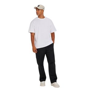 Pantalon Cargo Utilitaire Noir Coupe Décontractée pour Homme Taille Élastique Logo Brodé Poches Cargo avec Détails Zip Métallique Style Décontracté - Product Image 4