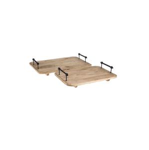 Plateau en bois 6 sections Plateau de service en bois rectangulaire Plateau en bois personnalisé esthétique élégant à vendre - Product Image 6