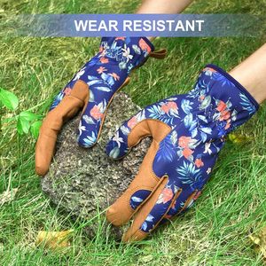 Gants de jardin en cuir pour femmes de haute qualité pour le désherbage de jardinage - Product Image 5