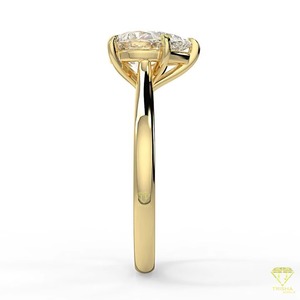 Unique Design Moissanite Bague de Fiançailles Halo Réglage Or Blanc Brillant Diamant Coupe Ronde Bague Alternative pour les Femmes - Product Image 4