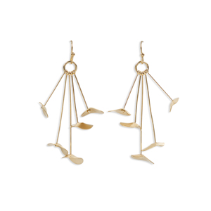 Cucocuca yxq E254ต่างหูรูปใบไม้ชุบทองอ่อนทำจากสเตนเลสสตีลสำหรับฤดูใบไม้ผลิ/ฤดูร้อนจัดส่งในยุโรป48ชั่วโมง - Product Image 1