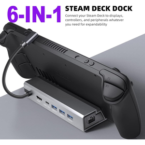 Jumon Estación de Acoplamiento USB C para Steam Deck 4K 60Hz 1000Mbps LAN Tipo-C Adaptador Gigabit Tarjeta de Red USB3.0 Enchufes - Product Image 2
