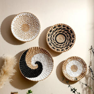 Artesanía de Pared de Jacinto de Agua Natural, Venta al por Mayor, Estilo Bohemio, Tejido, Decoración Colgante - Product Image 4