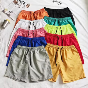 Short de gym athlétique de grande taille avec poche zippée Short de course décontracté mi-taille en toile respirante avec cordon de serrage Service OEM - Product Image 4