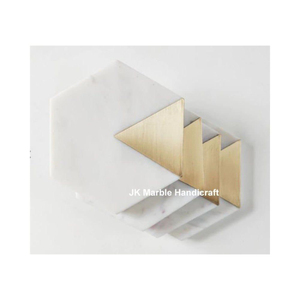 ที่รองแก้วหินอ่อนสไตล์โบราณที่ใส่เครื่องดื่มในห้องครัวทันสมัยออกแบบได้ตามที่ต้องการกันน้ำสำหรับเบียร์ชากาแฟ - Product Image 1