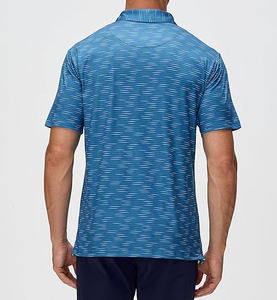 เสื้อโปโลผ้าฝ้ายระบายอากาศเข้ารูปสำหรับผู้ชายเสื้อโปโลแบบถักผ้าถักแบบปัก - Product Image 3