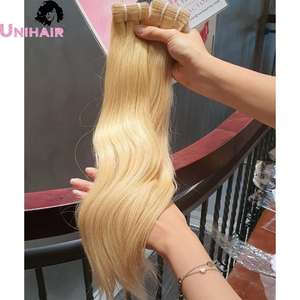 Meilleur vendeur Cheveux à bande invisible Fournisseur de faisceaux de cheveux humains brésiliens brillants Meilleure qualité Cheveux humains doublement étirés - Product Image 3