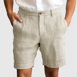 Premium Quality Quick Dry New Released Silver Gray colour Cotton-Linen Shorts Custom Design Men's Multi Colors Shorts Direct - Product Image 1