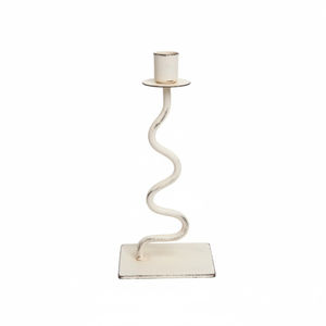 Ensemble de 2 élégants bougeoirs en métal chromé argenté, bougeoirs modernes hauts et fins pour table à manger, décoration de mariage, décoration de la maison - Product Image 6