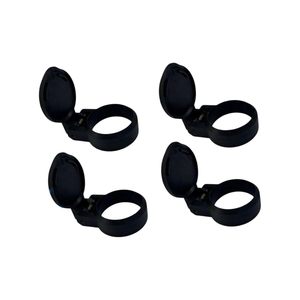 4 tapas protectoras de acero negro de 1.49" (38mm) para acopladores rápidos hidráulicos hembra, compatibles con el acoplamiento de tractor ISO 5675 - Product Image 1