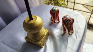 Sombrilla de Mesa para Bodas, Centro de Mesa de Terciopelo, Parasol de Madera, Decoración para Eventos, Decoración Boho de Playa Balinesa, Sombrilla de Fiesta de Bali - Product Image 5