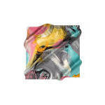 Pañuelo de Seda Gris con Diseño a Mano, Poliéster Twill, Impresión Personalizada para Primavera, Verano y Otoño - Product Image 3