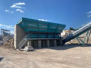 Máquina dosificadora eléctrica estacionaria confiable de 120 M3/h para grandes proyectos de construcción con componentes de PLC central y motor - Product Image 2