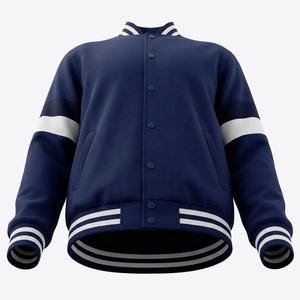 Chaqueta Varsity cómoda para hombre, suministro directo de fábrica, ropa casual de invierno de alta calidad - Product Image 3