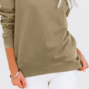 2024 nueva llegada sudaderas de mujer de Color sólido liso hecho a medida Diseña tu propio logotipo sudaderas de mujer - Product Image 5