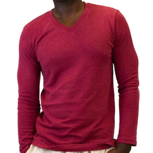 Camiseta personalizada de algodón con cuello de pico al por mayor, ropa de calle extragrande de manga larga, ropa unisex cómoda de moda de calidad superior - Product Image 4