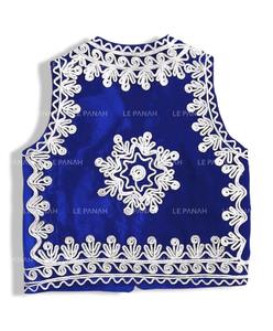 <b>Mens</b> Classic Handmade Breathable Quick Dry Woolen <b>Casual</b> Sleeveless Comfortable Autumn Lace Afghani <b>Waistcoat</b> Traditional Mehndi - Product Image 6