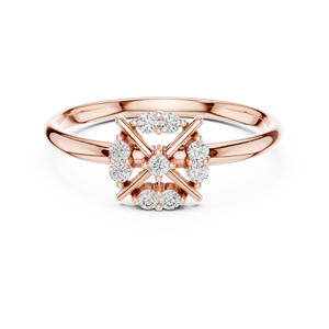 10K Sapphire <b>Adjustable</b> <b>Ring</b> with Modern Trendy Style for Girls - Product Image 2