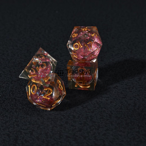 ชุดลูกเต๋าเรซิ่นทรงหลายเหลี่ยมสมัยใหม่ 7 ชิ้น ทนทาน เป็นมิตรกับสิ่งแวดล้อม ผิวเรียบเนียน สำหรับเล่นเกม Tradebyd - Product Image 6