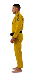 Uniforme de Jiu-Jitsu Jaune de Haute Qualité 100% Coton Respirant Entièrement Personnalisable – Le Meilleur Vendeur en Tenues d'Arts Martiaux - Product Image 3