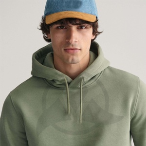 Pull à capuche oversize en coton biologique pour hommes Hiver Style solide Sérigraphie à détails bouffants Teint uni 100% Service OEM - Product Image 4
