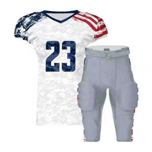 New Design Customized Breathable American Football Uniform Short Sleeve for Summer Season - Product Image 1