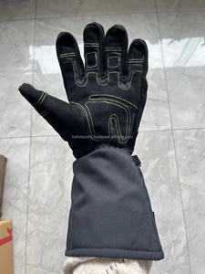 Guantes de Seguridad de Cuero Vacuno Resistentes al Calor con Protección Contra Salpicaduras de Metal Fundido Tipo A para la Lucha Contra Incendios y Soldadura MIG 41 cm - Product Image 3