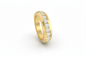Anillo de Lujo 'Timeless' con Diamantes Naturales de Corte Brillante Redondo en Oro Sólido de 14K para Mujer - Product Image 4