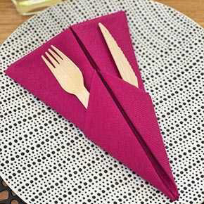 Serviettes de cuisine rouge pur 100% coton tissu tissu doux lavable finition réutilisable Texture absorbante Table élégante utilisation quotidienne des repas - Product Image 3