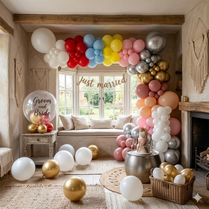 Autocollants muraux décoratifs en plastique en forme de cercle pour Pâques, anniversaire, baby shower, mariage, taille R12, vente en gros - Product Image 1