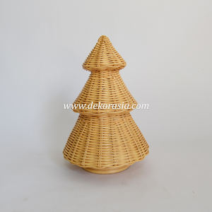 Artesanía decorativa de árbol de Navidad de ratán artesanal para el hogar decoraciones de Navidad artesanía de regalo - Product Image 2