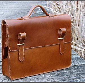 <b>Personalised</b> Real Leather Mens Briefcase Laptop <b>Bag</b> Messenger <b>Bag</b> Office Shoulder <b>Bag</b> Gifts for Him Computer Sling - Product Image 1