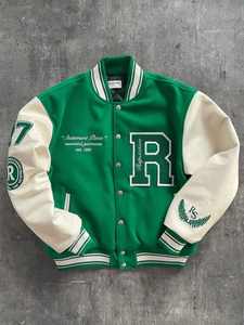 Chaqueta Universitaria Personalizada de Alta Calidad, Unisex, Bordado Desgastado, Estilo Urbano, Logotipo Frontal, Venta al por Mayor - Product Image 4