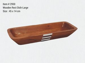 Plateau de service en bois de forme ovale avec poignée Plateau de service écologique Style moderne Royal Mariage Petit déjeuner Nourriture Décoratif - Product Image 5