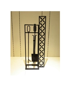 Fireplace Tools Cast Iron Indoor Firewood Tools with <b>Log</b> <b>Holder</b> Outdoor Fire Set Pit Stand Large Tongs Shovel - Product Image 6