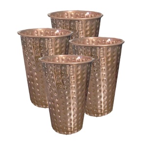 Hotel Restaurant Home Catering Verre à vin d'occasion à boire Design martelé Verre à boire en cuivre et métal - Product Image 1