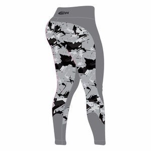 Pantalones de compresión cómodos de tela elástica de secado rápido a prueba de sentadillas de cintura alta para mujer para entrenamiento y estudio - Product Image 3