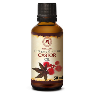 Aromatika Huile de Ricin 100% Pure et Naturelle 50ml, Huile Végétale Pressée à Froid pour Massage, Soins des Cheveux et de la Peau, Anti-Âge et Aromathérapie - Product Image 1