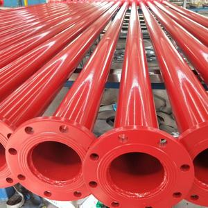 Tubería de Acero al Carbono Soldada para Rociadores Contra Incendios ASTM A53 Sch40 Pintada de Rojo Grado Q235/Q345 Marca HANLIN de Pared Gruesa para Curvar - Product Image 6