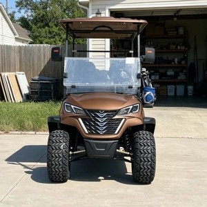 Voiture de golf électrique grise à 4 places avec longue autonomie, équipée d'un moteur puissant 48V, 70 km/h, 90 km d'autonomie, idéale pour les sites touristiques et les zones résidentielles. - Product Image 1