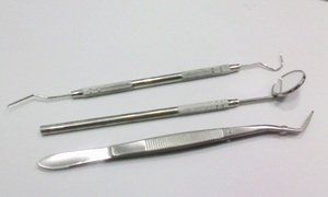 Kit d'examen clinique pour étudiants en médecine de haute qualité en acier inoxydable réutilisable, miroir buccal dentaire, pinces, explorateur, ensemble manuel - Product Image 2