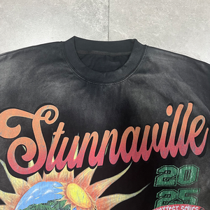 T-shirt unisexe en coton premium avec impression sérigraphique, logo graphique personnalisé, OEM ODM, vente en gros, mode streetwear - Product Image 4