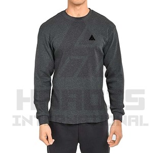 Manches longues pour hommes Qualité personnalisée Hommes Couleur unie T-shirt à manches longues Street Wear - Product Image 5