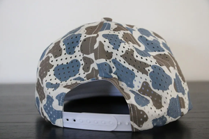 Vietnam OEM Usine Logo en cuir personnalisé Snapback Cap Chapeaux 6 Panneau Laser Cut Détail Camouflage Chapeau pour les entreprises Chapeau réglable - Product Image 2