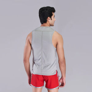 เสื้อกล้ามออกกำลังกายผ้าฝ้ายพิมพ์โลโก้ตามสั่งสำหรับผู้ชาย บริการ OEM - Product Image 5