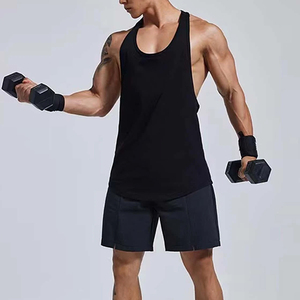 Débardeur de sport pour homme à séchage rapide, dos en Y, coupe ample, en polyester et élasthanne respirant, vente en gros - Product Image 1