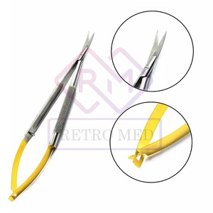 3 Castroviejo 7 "18cm Micro cirugía sutura fórceps/Tijeras/soporte de aguja curvado/TC fórceps por MEDICAB INSTRUMENTS - Product Image 2