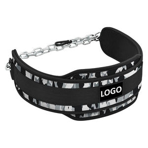 Cinturón de Neopreno de Alta Calidad con Cadena de Acero y Logotipo Personalizado, Cinturón de Ejercicio Unisex para Gimnasio, Fitness, Levantamiento de Pesas - Product Image 5