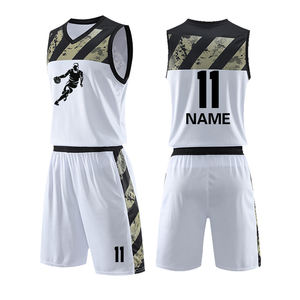 Uniforme de baloncesto personalizado en blanco al por mayor con logotipo de impresión digital camiseta de baloncesto de equipo de diseño de verano transpirable - Product Image 5